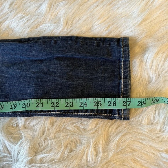 BKE Jeans Womens Size 27 30x27 Blue Dark Wash Addison Crop Denim Bootcut Y2K - Picture 10 of 11